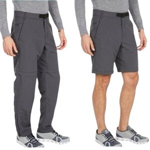The North Face Convertible Cargo Pants Shorts Zip Off Trail Hiking Belt Pockets